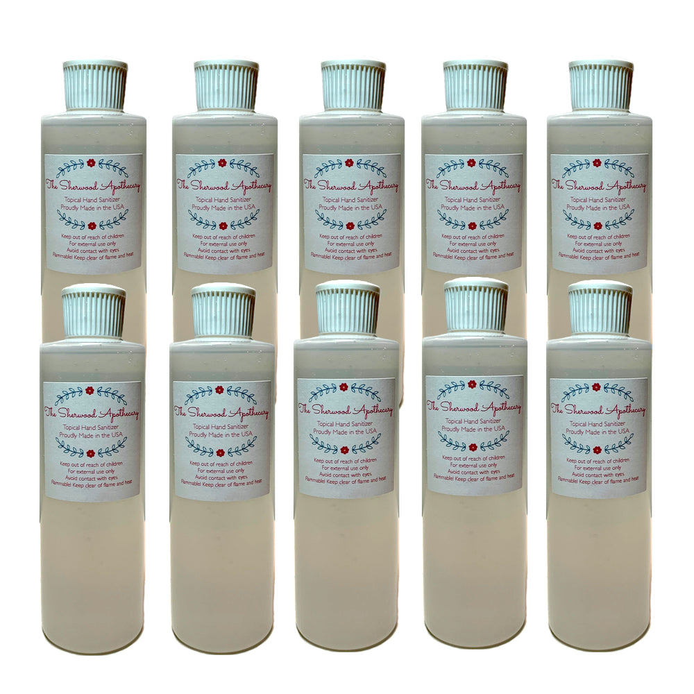Sherwood Apothecary Hand Sanitizer, Alcohol-Based, Aloe Vera Gel, Lavender Infused (8oz Bottles) - The New Deal Shop